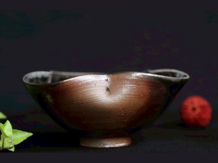 ぐい吞み 常滑輪花　山田想作